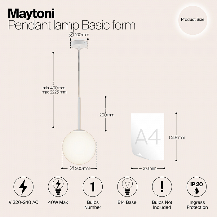 Светильник Maytoni MOD321PL-01W1
